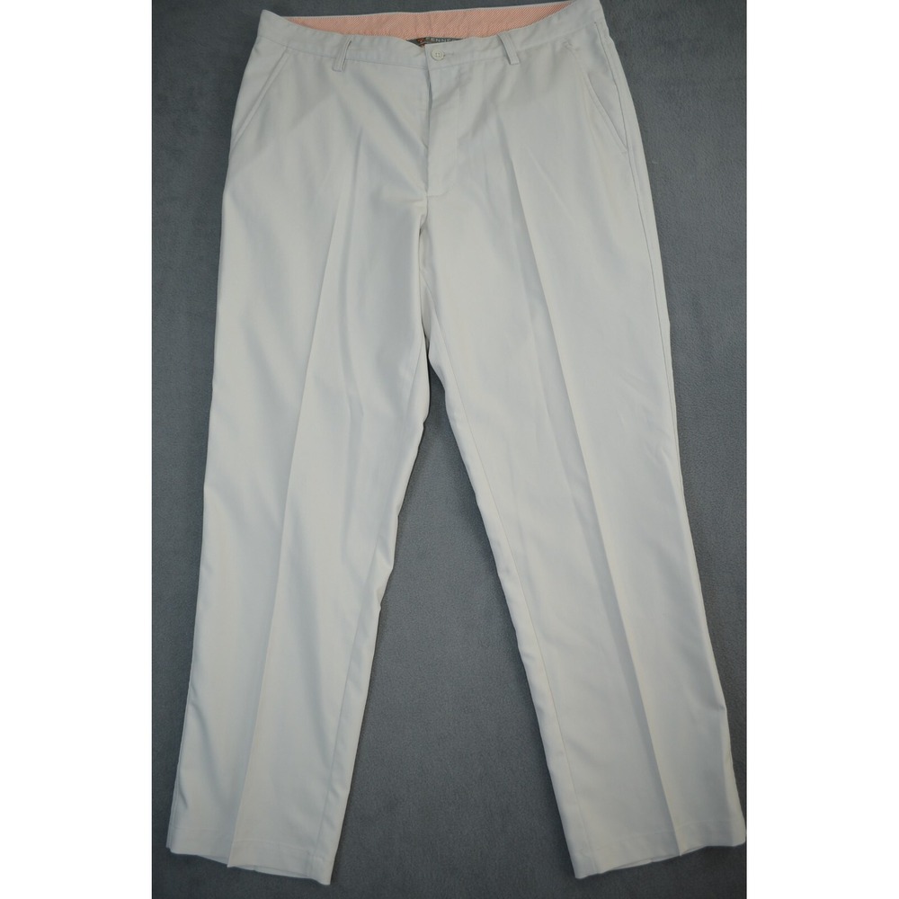 Fennec Men's Khaki Golf Pants Size 35x30 Lightweight Polyester Casual Athletic